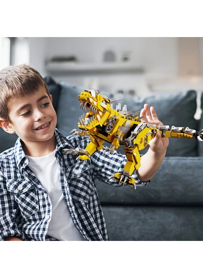 Q6003 مجموعة مكعبات بناء الديناصورات 3 في 1 نموذج متحرك لعبة بناء تعليمية في مجال STEM - Image 4